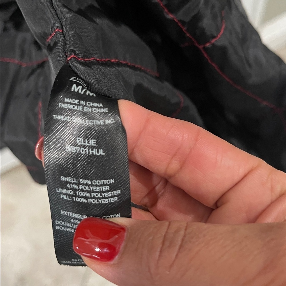 NWT HUNTER long winter hooded coat Ellie Waxed Like Padded Parka Black M - Picture 14 of 17